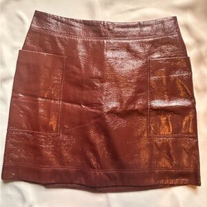 Maeve Faux Mini Skirt